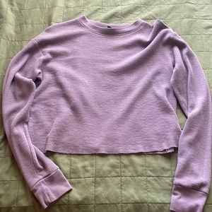 Lavender Cropped long-sleeve shirt